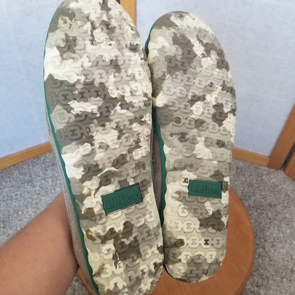 L.L.Bean Men's Mountain Moccasin Shoes Style 301052 Size 11 Gray Indoor Outdoor